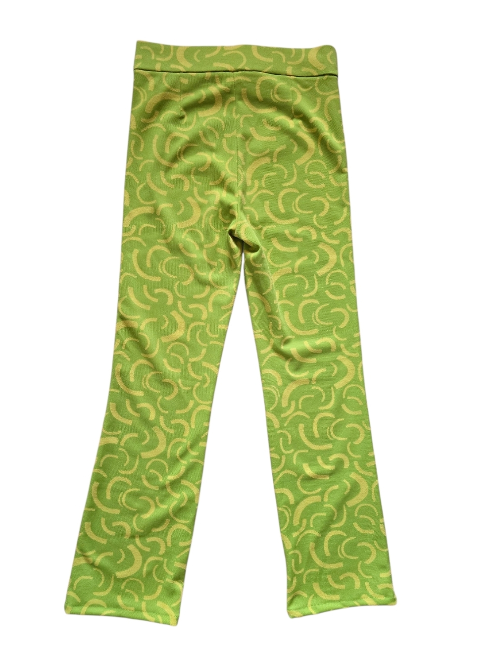 Like New 💚💛 Zara Women's Lime Green/Yellow Hi-Rise Jacquard Knit Cropped Pants - Picture 9 of 16